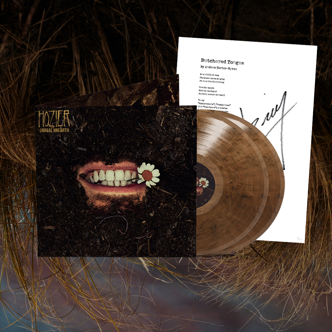 Hozier : Unreal Unearth: Light Umber 2LP (SIGNED &#39;BUTCHERED TONGUE&#39; Lyric Sheet)