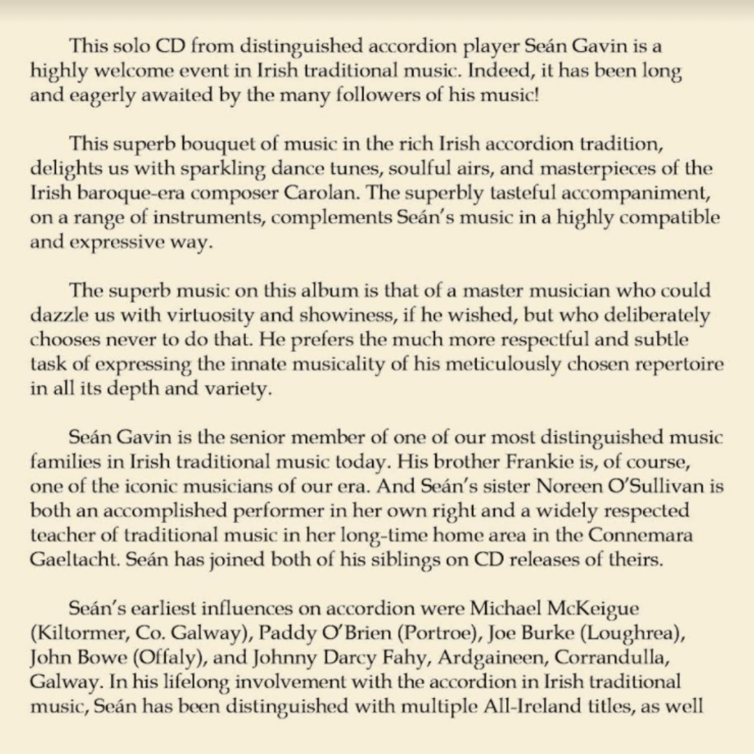 Seán Gavin : The Fisherman&#39;s Island - Claddagh Records
