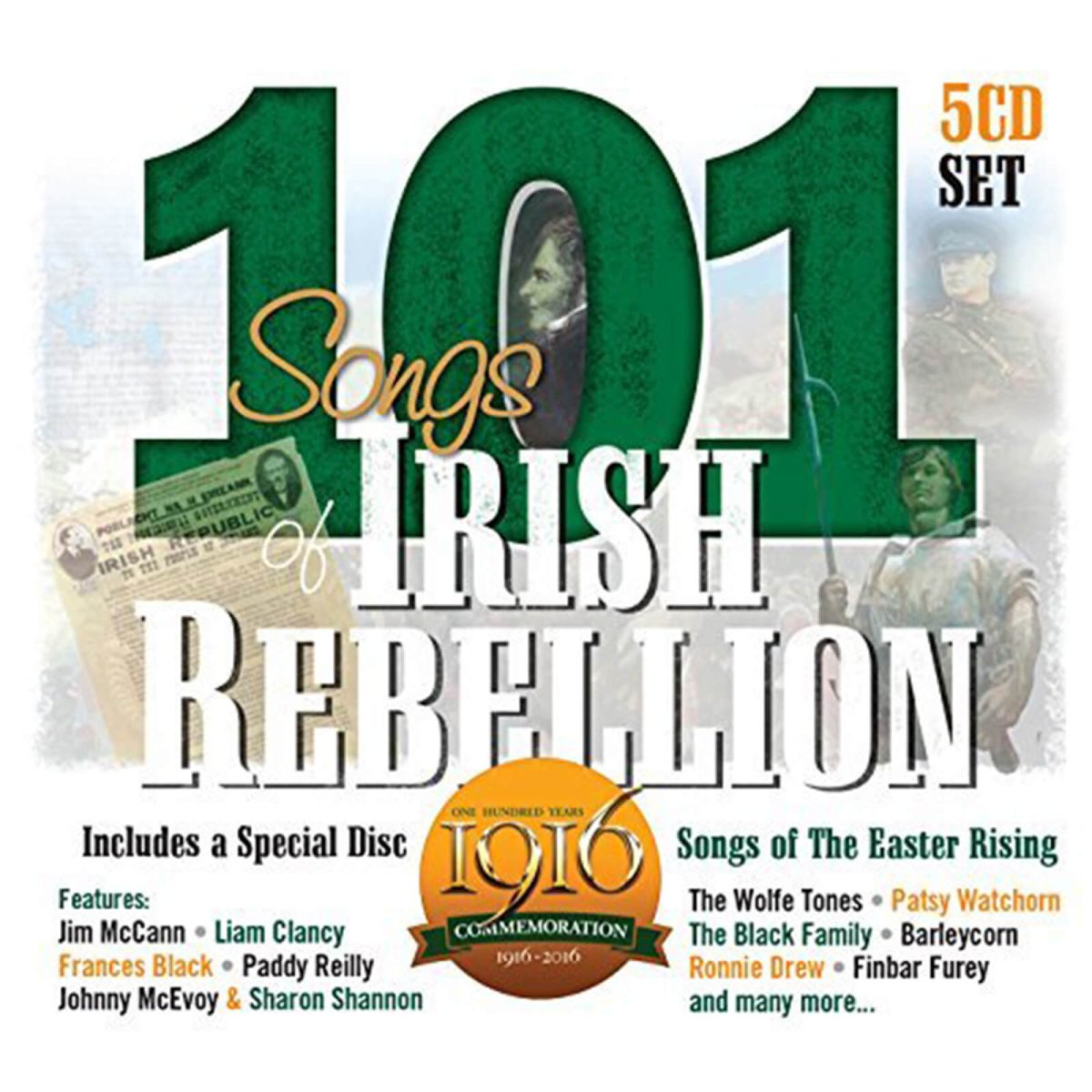 Various : 101 Songs of Irish Rebellion (5CD) - Claddagh Records