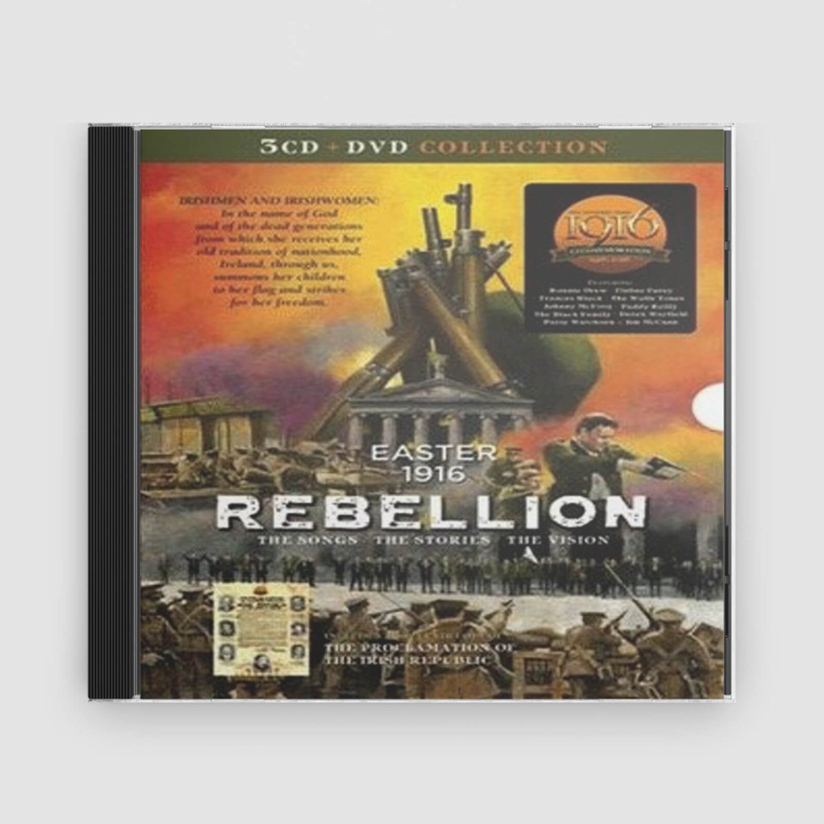 Various : Easter 1916 Rebellion (3CD/DVD) (Includes Proclamation) - Claddagh Records